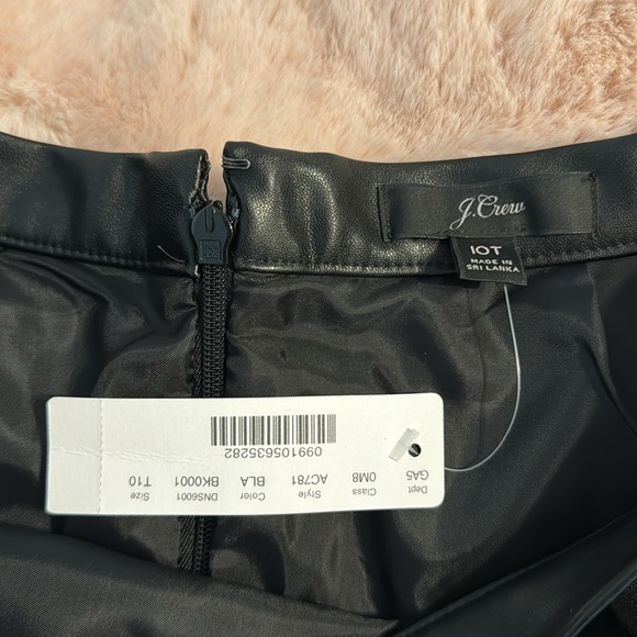 NWT J. Crew Faux Leather Pleated Skirt - Picture 2 of 4
